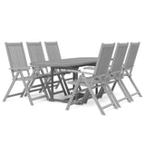 Garden Dining Set Grey Solid acacia wood Standard Extendable 3079649