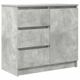 Sideboard with Drawer Concrete Grey 71x35x65 cm Engineered Wood 861574