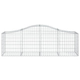 Arched Gabion Baskets 9 pcs 200x50x60/80 cm Galvanised Iron 3145605