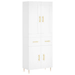 Highboard White 69.5x34x180 cm Engineered Wood 3199865