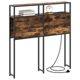 Storage Headboard with Shelf Smoked oak 80 cm Engineered wood 859727