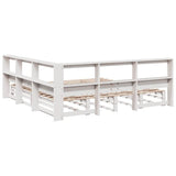 Bookcase Bed without Mattress White 200x200cm Solid Wood Pine 3324488
