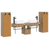 Bathroom Furniture Set 5 pcs Artisan Oak 33 x 34.5 x 100 cm 3405982