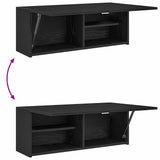 Bathroom Wall Cabinet Black 80x25x30 cm Engineered Wood 860077
