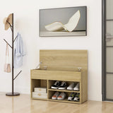 Shoe Bench Sonoma Oak 80x30x45 cm Engineered Wood 808750
