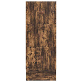Storage Bed Frame with Drawer Smoked Oak 90 cm Engineered Wood 3335673