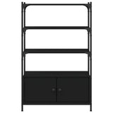Bookcase 3-Tier Black 70x30x109.5 cm Engineered Wood 838993