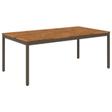 Garden Dinner Table Natural and Coffee 196 x 100.5 x 75 cm 3394421