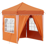 Pop-up Party Tent 195 x 195 x 245 cm Orange Oxford Fabric 42019745