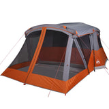 Camping Tent with Porch 4-Person Orange Waterproof 94538