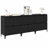 Sideboards 3 pcs Black Oak 60 x 35 x 70 cm Engineered Wood 3415598