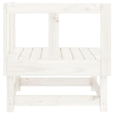 Garden Corner Sofa White Solid Wood Pine 825367