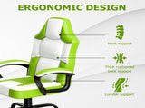Ergonomic Gaming Chair, Height Adjustable Computer Chair, Pu Leather PC Chair with Castors, for 31893096