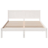 Bed Frame White 160 x 200 cm Solid Pine wood 872183