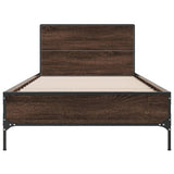 Bed Frame without Mattress Brown Oak 90x200 cm 845521