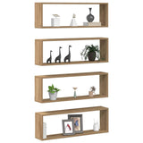 Wall Shelf 4 pcs Artisan oak 80 x 15 x 26 cm Engineered wood 862642