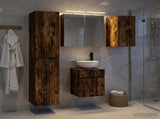 Bathroom Cabinet Set 5 pcs Smoked Oak Engineered Wood 3407339