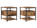 Bedside Cabinet 2 pcs Old Wood 40 x 42 x 56 cm Engineered Wood 881875