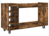 Golf Cabinet with Wheel Plain Smoked Oak 120 x 45 x 98 cm 899475