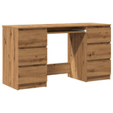 ZNTS Writing Desk Artisan Oak 140x50x77 cm Engineered Wood 855961