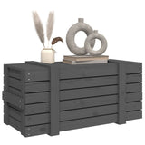 Storage Box Grey 91x40.5x42 cm Solid Wood Pine 825000