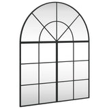 Wall Mirror Black 80x100 cm Arch Iron 3200632
