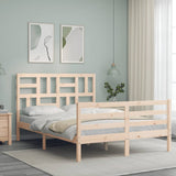 Bed Frame without Mattress Double Solid Wood 3194871