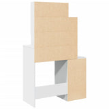 Dressing Table with Cabinet White 80x35x132 cm 848234