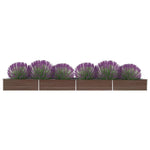 Garden Raised Bed Galvanised Steel 600x80x45 cm Brown 47074