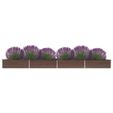 Garden Raised Bed Galvanised Steel 600x80x45 cm Brown 47074