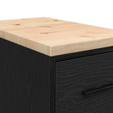 Garage Storage Cabinet Black 30x51x85 cm Solid Wood Pine 860581