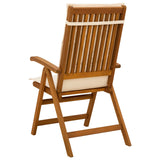 Reclining Garden Chairs 8 pcs Natural Solid Acacia Wood 3434476
