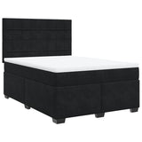 Box Spring Bed with Mattress Black 140x190 cm Velvet 3290908