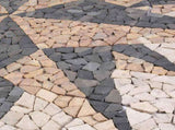 Mosaic Tiles Wind Pattern Multicolour 120 x 120 cm Marble 42033518