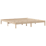 Bed Frame without Mattress 200x200 cm Solid Wood Pine 3306549
