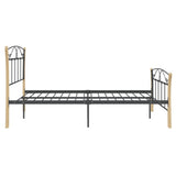 Bed Frame without Mattress Black Metal 120x200 cm 324885