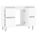 Bathroom Cabinet White 80x33x60 cm Engineered Wood 831652