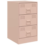 Bedside Cabinets 2 pcs Pink 34.5x39x62 cm Steel 841778