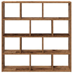 ZNTS Wall Cube Shelf 12 Compartments Old Wood Engineered Wood 860011