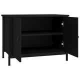 TV Cabinet with Doors Black 60x35x45 cm Engineered Wood 826295