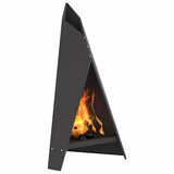 Fire Pit Black 58 x 40 x 100 cm Steel 858916