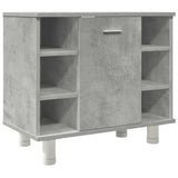 3 Piece Bathroom Furniture Set Concrete Grey Engineered Wood 3324855