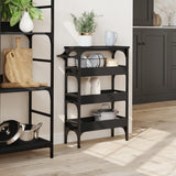 Kitchen Trolley Black 53x20x76 cm Engineered Wood 842351