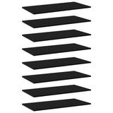 Bookshelf Boards 8 pcs Black 80x40x1.5 cm Engineered Wood 805333