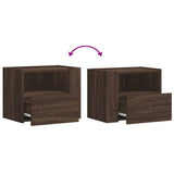 Wall-mounted Bedside Cabinets 2 pcs Brown Oak 45x30x35 cm 848324