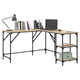 Desk Sonoma Oak 139x139x75 cm Engineered Wood 837588