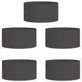 Planter Ring 5 pcs Black 40 x 40 x 20 cm Cold-rolled Steel 873607