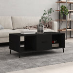 ZNTS Coffee Table Black 102x50x40 cm Engineered Wood 829317