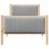 Bed frame Brown and light grey 90 x 190 cm Solid pine wood 878504
