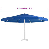 Replacement Fabric for Outdoor Parasol Azure Blue 515 cm 312545